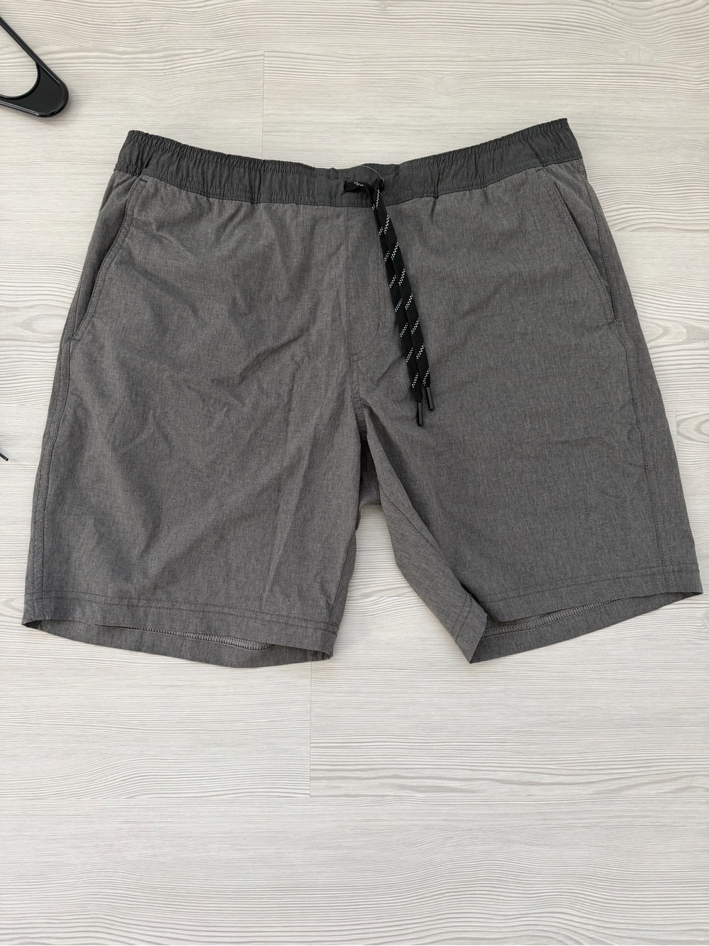 Men's Gray Drawstring Casual Shorts
